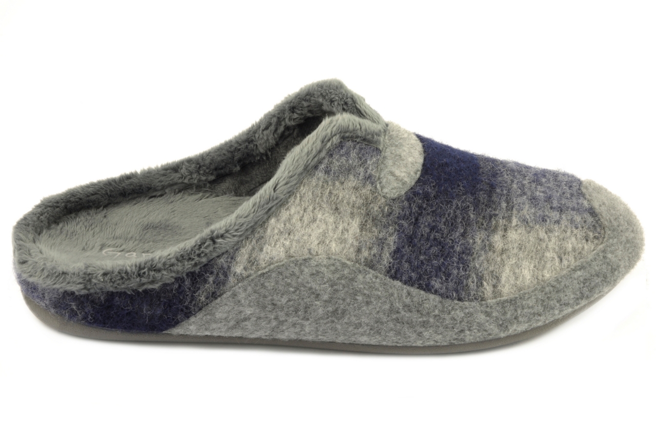 Garzón - Zapatilla destalonada para plantilla ortopédica, calzado de hombre, combinada en color azul marino