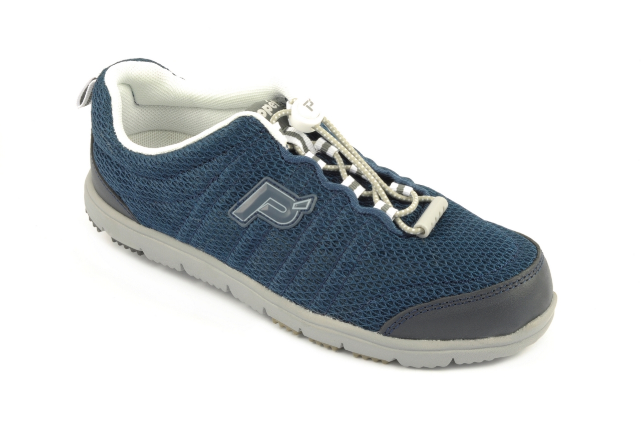 Propét - Zapatillas deportivas con cordón elástico y puntera reforzada, admite plantilla ortopédica, bambas para mujer en tejido color azul marino