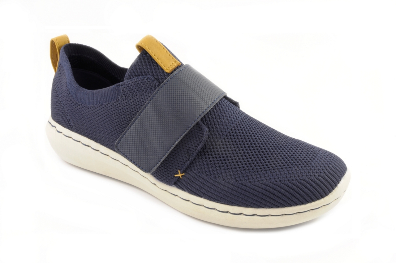 Doctor Cutillas - Deportivo con cinta textil adhesiva, admite plantilla ortopédica, calzado para hombre en tejido de color azul marino